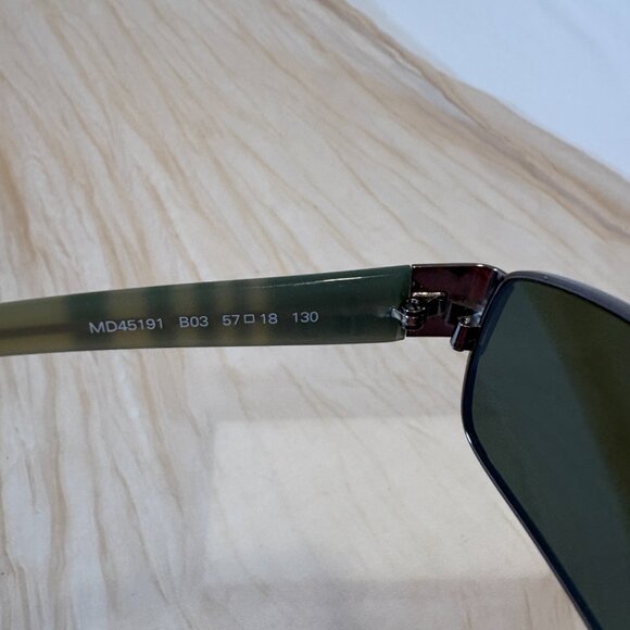 Mandarina Duck Small Metal/Olive Green Striped/Tinted Sunglasses MD 45191 - Picture 4 of 7